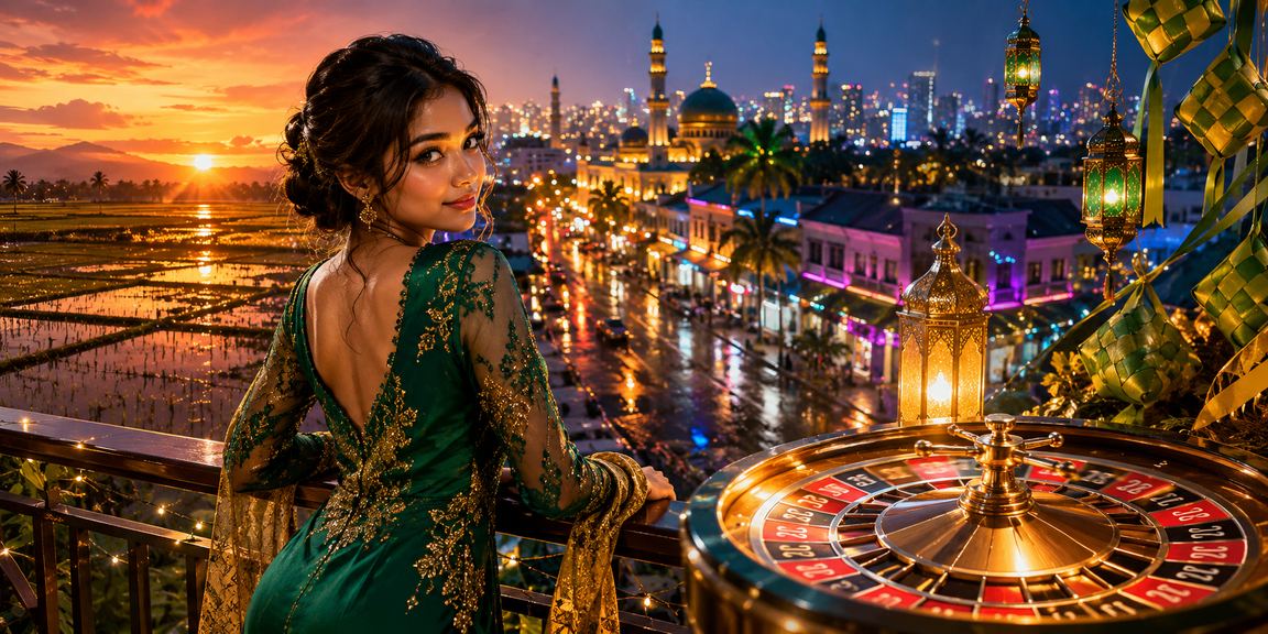 Permainan Roulette dalam suasana Hari Raya di Kedah dengan paparan mudah alih